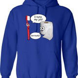 Funny Saying - Close Enough Hoodie - Sarcastic Humor Graphic Hoodie - Blue