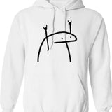 Funny Stay Positive Hoodie - Sarcastic Humor Graphic Hoodie - White