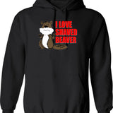 Funny Hoodie Be Kind To Animals Kiss A Beaver Rude - Black