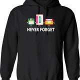 Funny Team Retro Vintage 90s Hoodie - Retro Graphic Cosy Pullover - Black
