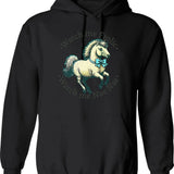 Funny Vintage Stick Figure Style Disc Golf Frisbee Golf Hoodie - Black