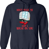 Funny Water Polo Shirt Etc. Dominate Or Drown Water Polo Funny Saying Grunge Distressed Vintage Style Hoodie - Navy