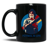 Futbol Is Life Black Coffee Mug, Gift Coffee Mug