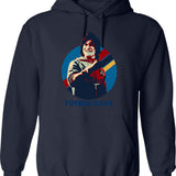 Futbol Is Life Graphic Pullover Hoodie - Navy