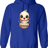 Future Folk Design Hoodie - Retro Graphic Pullover Hoodie for Men & Women - Blue