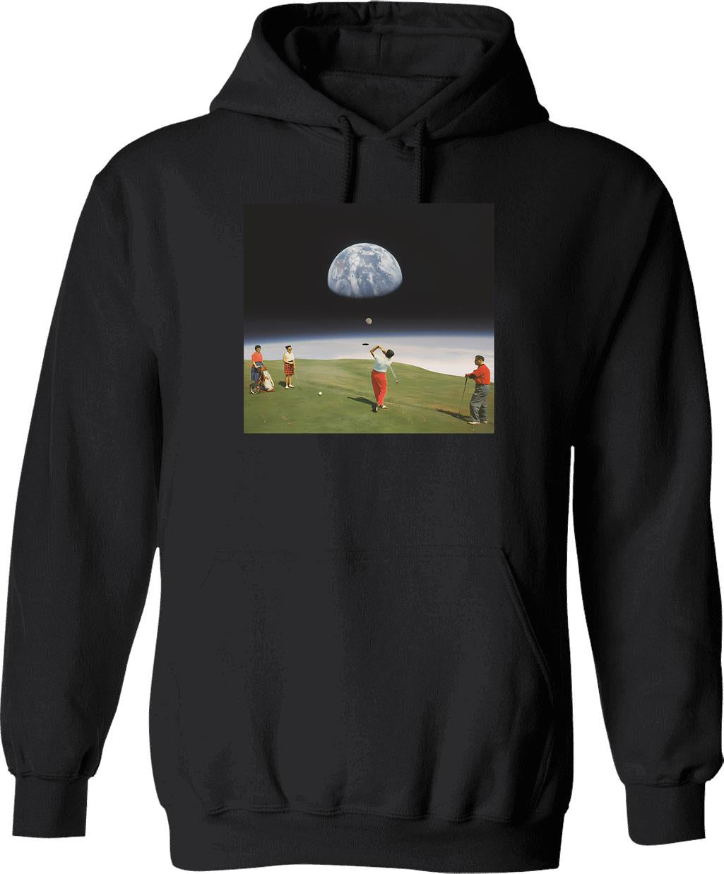 Galactic Fest Hoodie - Retro Graphic Pullover Hoodie for Men & Women - Black