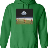 Galactic Fest Hoodie - Retro Graphic Pullover Hoodie for Men & Women - Green