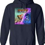 Game Over 8-bit Retro Vintage Style Hoodie - Navy