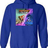 Game Over 8-bit Retro Vintage Style Hoodie - Blue
