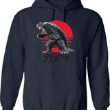 Gamera Attack Graphic Pullover Hoodie - Navy