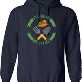 Gardening Because Murder Is Wrong Funny Vintage Garden Design Hoodie - Navy