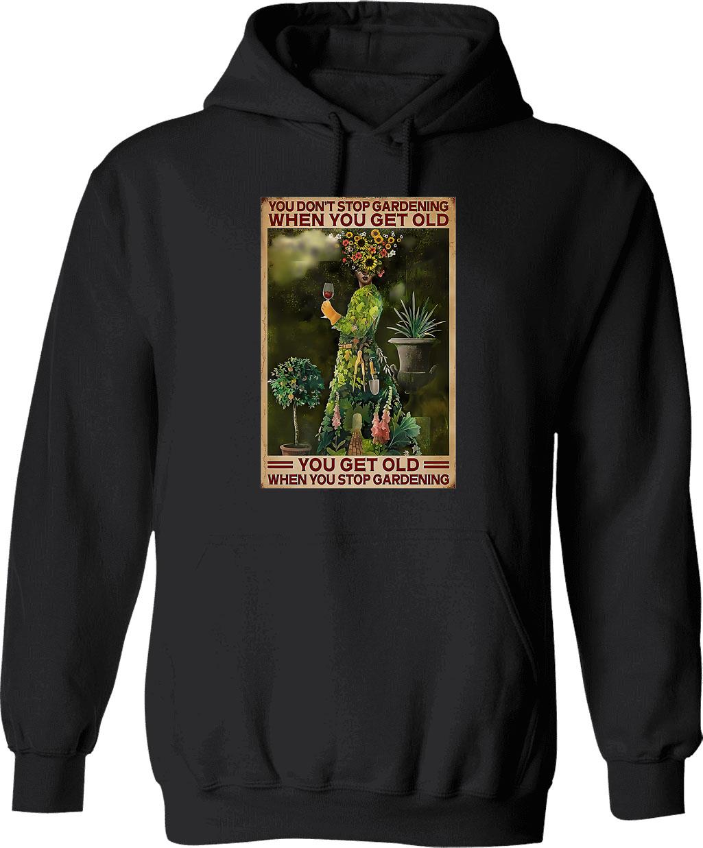 Gardening Gift Gardener Flower Garden Mother's Day Hoodie - Black