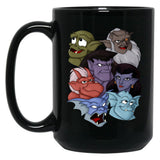 Gargoyles Movie Dragon Monsters Falling-Wing Demon Cartoon Halloween Black Coffee Mug, Gift Coffee Mug - Black