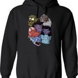 Gargoyles Movie Dragon Monsters Falling-Wing Demon Cartoon Halloween Graphic Pullover Hoodie - Black