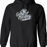 Gas Monkey Hoodie - Retro Graphic Pullover Hoodie for Men & Women - Black