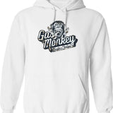 Gas Monkey Hoodie - Retro Graphic Pullover Hoodie for Men & Women - White