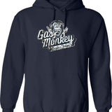 Gas Monkey Hoodie - Retro Graphic Pullover Hoodie for Men & Women - Navy