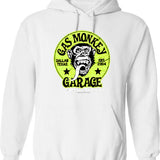 Gas Monket Hoodie - Retro Graphic Pullover Hoodie for Men & Women - White