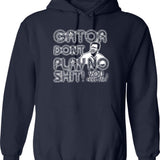 Gator Dont Play Graphic Pullover Hoodie - Navy