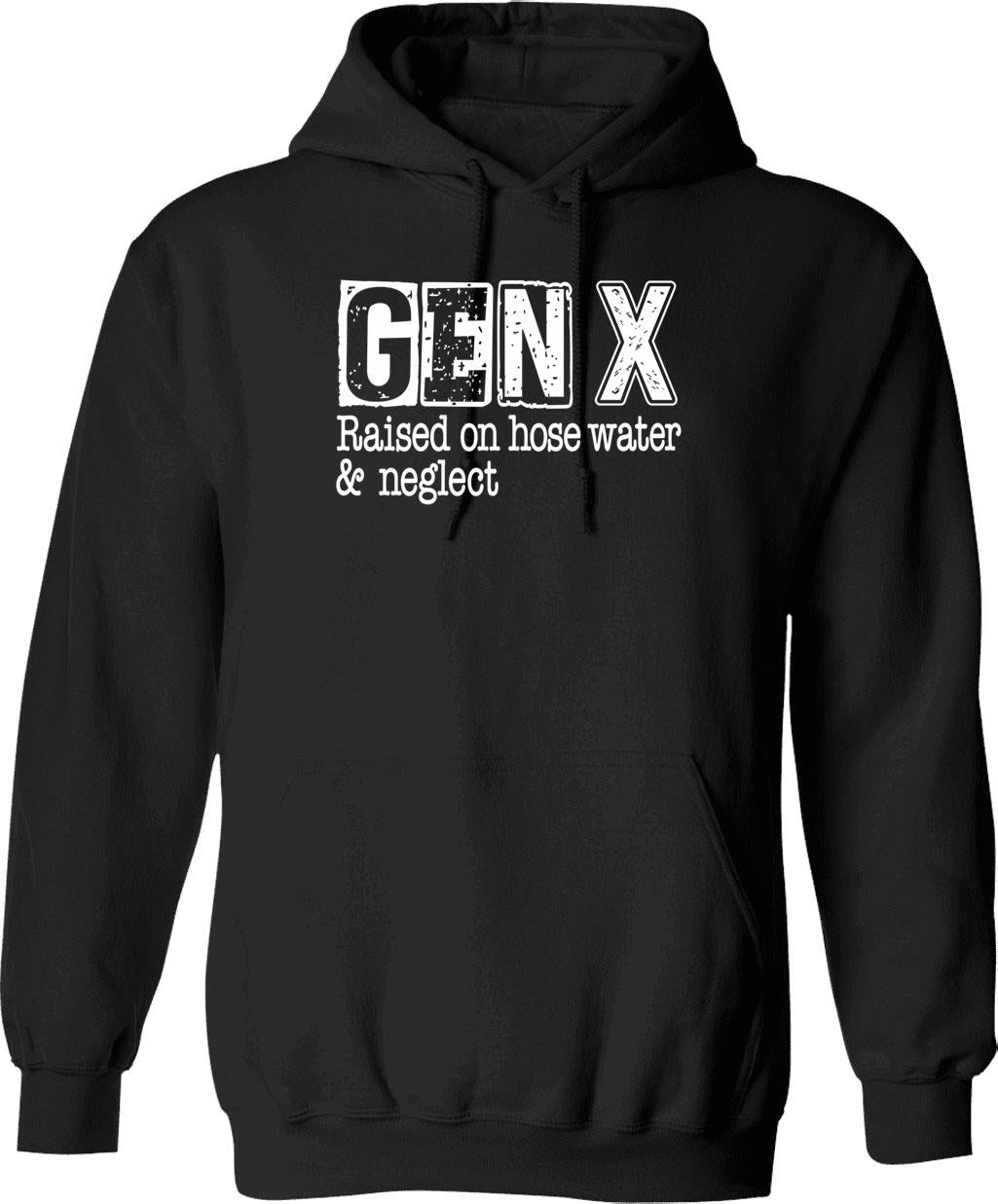 Gen X Whatever Hoodie - Retro Graphic Pullover Hoodie for Men & Women - Black