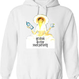 Get Dead Bygones Hoodie - Retro Graphic Pullover Hoodie for Men & Women - White
