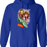 Get Outta My Pub Hoodie - Retro Graphic Pullover Hoodie for Men & Women - Blue