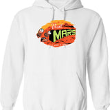 Get To Da Choppa Vintage Hoodie - Retro Graphic Cosy Pullover - White