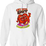 Get To Mars Hoodie - Retro Graphic Pullover Hoodie for Men & Women - White