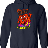Get To Mars Hoodie - Retro Graphic Pullover Hoodie for Men & Women - Navy