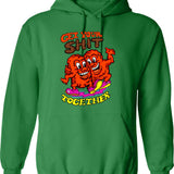 Get To Mars Hoodie - Retro Graphic Pullover Hoodie for Men & Women - Green