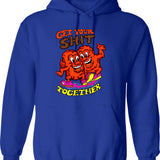 Get To Mars Hoodie - Retro Graphic Pullover Hoodie for Men & Women - Blue