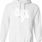 Gffy Guffy Clothing Brand Dripping Red Graffiti Design Logo From Los Santos San Andreas Hoodie - White