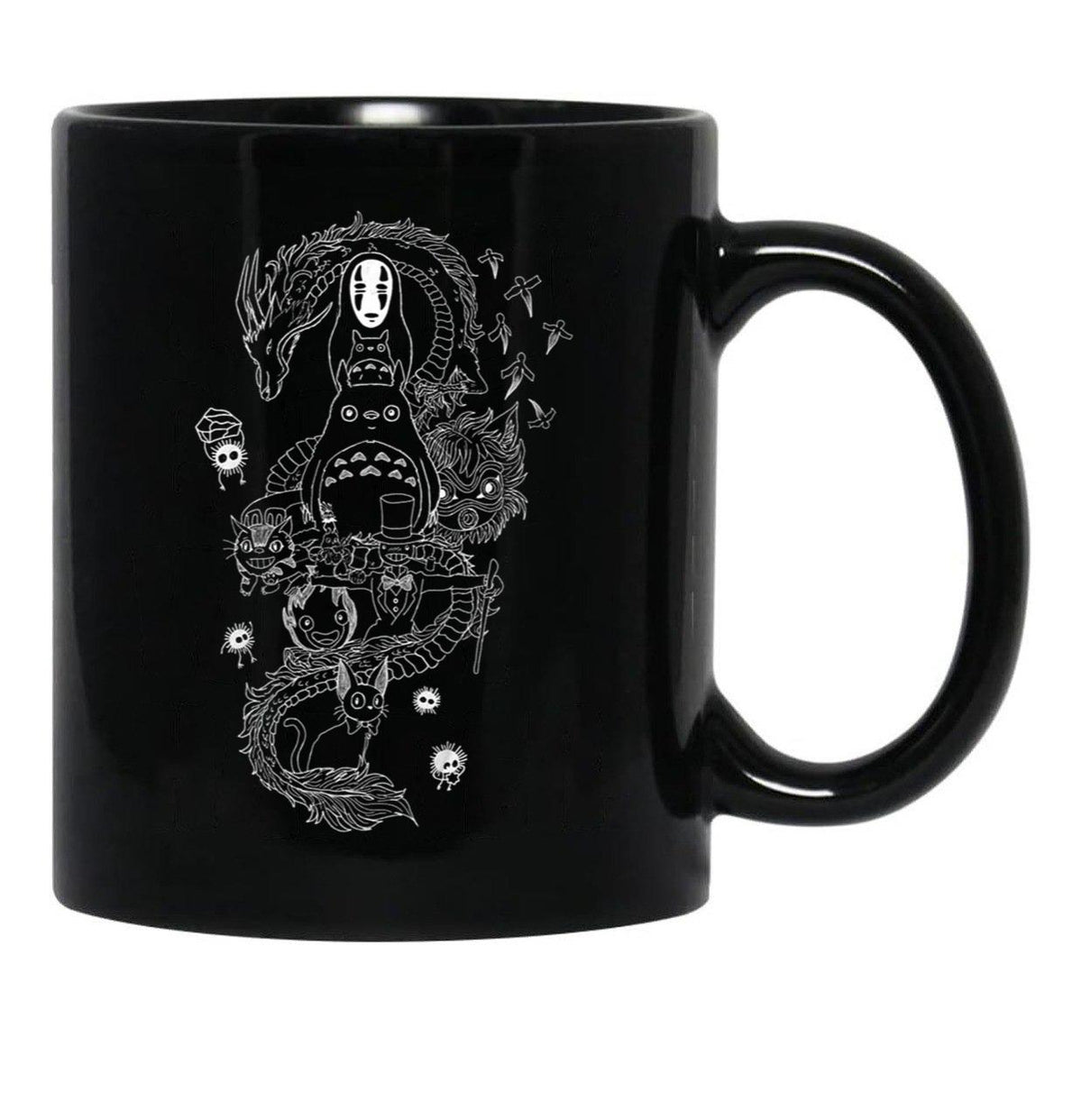 Ghibli Studios Family Black Coffee Mug, Gift Coffee Mug - Black