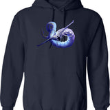 Ghost Leviathan Graphic Pullover Hoodie - Navy