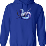 Ghost Leviathan Graphic Pullover Hoodie - Blue