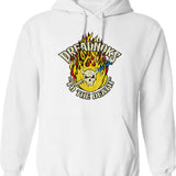 Ghoul Power Hoodie - Retro Graphic Pullover Hoodie for Men & Women - White