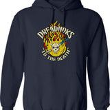 Ghoul Power Hoodie - Retro Graphic Pullover Hoodie for Men & Women - Navy