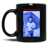 Gift Idea Morrissey Silkscreened 1992 North American Tour Gift for Birthday Black Coffee Mug, Gift Coffee Mug