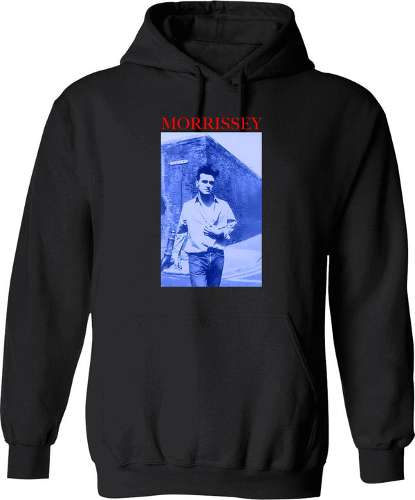 Gift Idea Morrissey Silkscreened 1992 North American Tour Gift for Birthday Graphic Pullover Hoodie - Black
