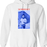 Gift Idea Morrissey Silkscreened 1992 North American Tour Gift for Birthday Graphic Pullover Hoodie - White