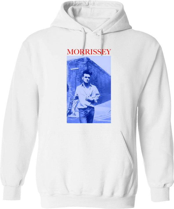 Gift Idea Morrissey Silkscreened 1992 North American Tour Gift for Birthday Graphic Pullover Hoodie - White