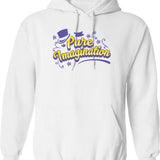 Gift Idea Louis De Long Beautiful Model Sleeve Funes Light Blue Vintage Retro Hoodie - White