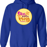 Girl From Mars Hoodie - Retro Graphic Pullover Hoodie for Men & Women - Blue