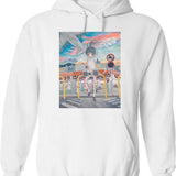 Girl Pick A Mood Hoodie - Retro Graphic Pullover Hoodie for Men & Women - White