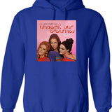 Girls Will Be Girls Hoodie - Retro Graphic Pullover Hoodie for Men & Women - Blue