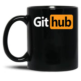 Github - Prnhub Version Black Coffee Mug, Gift Coffee Mug