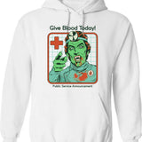 Give Blood Play Rugby Funny Rugby Sayings Hoodie - White