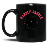 Give Em The Ol Razzle Dazzle Cat Funny Black Coffee Mug, Gift Coffee Mug