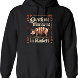 Give Me A Smile. Simple Quote. Vintage. Hoodie - Black