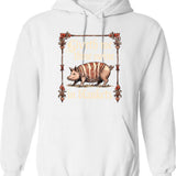 Give Me A Smile. Simple Quote. Vintage. Hoodie - White